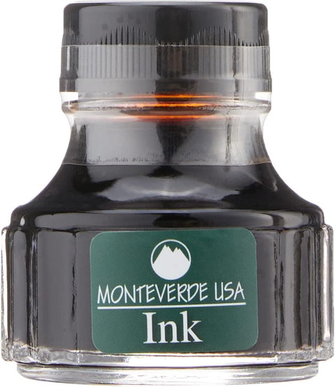 MONTEVERDE Bottle Ink, 90ml, Mulberry-Noir (G308UN) | Dark-toned Noir fountain pen ink with smooth flow, rich depth, and expressive writing character.