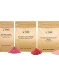 PURE ORIGINAL INGREDIENTS Cranberry, Pomegranate, & Beet Root Powder Bundle (1Lb Each), Supplements, Fruit Powders, Flavorings