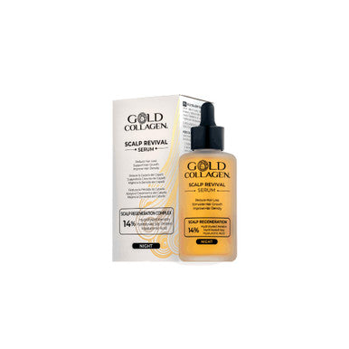 GOLD COLLAGEN Scalp Revival - Hair Serum with Hyaluronic Acid Keratin & Natural Extracts for Scalp Health & Hair Growth - Women's Damaged Fragile Hair Serum & Loss Treatment