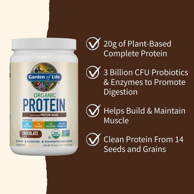Garden of Life Organic Protein Powder Chocolate 0.5Kg