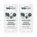 Schmidt'S Aluminum- Vegan Deodorant Charcoal & Magnesium With 48 Hour Odor Protection 2 Count For Women And Men Natural Ingredients Cruelty- 2.65 Oz Pack Of 2