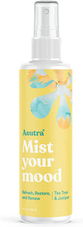 ASUTRA Tea Tree Juniper Essential Oil Blend MultiUse Aromatherapy Spray 4 fl oz for Face Body Rooms Linens Car Fabric and Bathroom Freshener Refresh Rejuvenate Skin