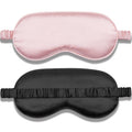 Amrules Sleep Mask Adjustable Silk Eye Mask For Sleeping Soft Sleeping Eye Shade Cover For Women Good For Blocking Light Reducing Puffiness Enhancing Sleep Quality (Blush Pink & Black) Set Of 2