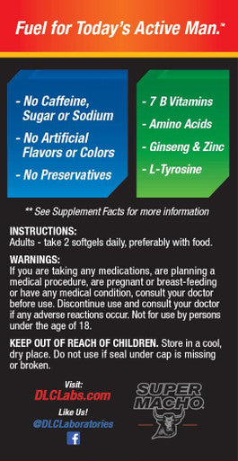 Dietary Supplement With High Potency Zinc & 7 B Vitamins, No Preservatives, Sugar Or Caffeine, Made In Usa, 50 Softgels (1 Pack)