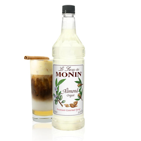 Monin - Honey Syrup, Smooth Sweet Honey Flavor, Great for Teas, Lemonades, Cocktails, & Coffee, Gluten-Free, Non-GMO (1 Liter)