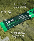 Zena Complete Organic Super Greens Powder and Multivitamin 90+ Supergreens Fruits Veggies Pre and Probiotics Watermelon Citrus Flavor 30 Packets + Water Bottle