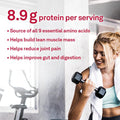 Organika Enhanced Collagen Protein Essential Aminos - Complete Essential Amino Profile For Muscle Growth And Recovery, Joint Support, And Skin Hydration - Grass Fed, Unflavoured - 500G, 50 Servings