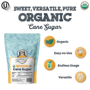 Fermentaholics Organic Cane Sugar | Ou her | Natural Sweetener For Cooking Fermentation Beverages & More | Non Gmo & Gluten | No Additives