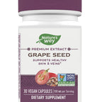 Nature'S Way Premium Blend Grape Seed With Vitamin C, Supports Skin And Veins*, 30 Vegan Capsules