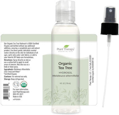 Tea Tree ORGANIC Hydrosol 4 oz (Flower Water) Bi-Product of Essential Oils
