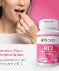 Ez Melts B12 Sublingual Vitamin 2,500 Mcg, Methylcobalamin, Sugar-Free, 3-Month Supply