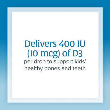 Natural Factors Vitamin D3 Drops 400 IU 10 mcg for Kids Supports Strong Bones and Immune Function 0.5 fl oz 0.5 Oz