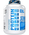 Evlution Nutrition Stacked Protein Protein Powder with 25 Grams of Protein, 6 Grams of BCAAs and 5 Grams of Glutamine (Double Rich Chocolate, 5 LB)