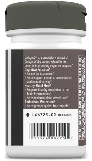 Nature's Way Ginkgold, 60 mg per serving, 50 Tablets