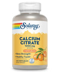 SOLARAY Calcium Citrate 1000mg Chewable Calcium Supplements for Women and Men Healthy Teeth and Bone Support Great Natural Orange Flavor Vegan Gluten Free 60Day 15 Servings