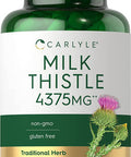Milk Thistle Capsules | 4375mg | 200 Count | High Potency Extract | Vegetarian, Non-GMO, Gluten Free | by Carlyle