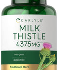Carlyle Milk Thistle Supplement | 4375Mg | 200 Capsules | High Potency Extract | Vegetarian, Non-Gmo, Gluten Free