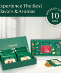 Vahdam Assorted Loose Leaf Tea Sampler (10 Teas 50 Servings) Non-GMO Gluten | Whole Loose Leaf Tea Sampler | Tea Variety Pack | Tea Set | s for Women & Men