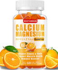 Calcium Magnesium Zinc Gummies For Adult: With Vitamin D3 K2 For Women Men Organic Sugar Vegan Chewable Gummy - High Absorption For Immune Strength(60 Count)