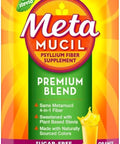 Metamucil Premium Blend, 4-in-1 Fiber Supplement for Digestive Health, Psyllium Husk Fiber Powder, Sugar-Free with Stevia, Plant-Based Fiber Supplement, Orange Flavored, 180 teaspoons