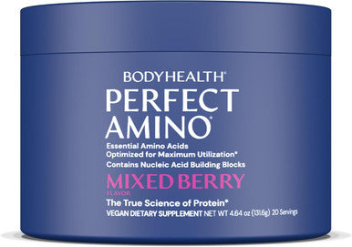 BodyHealth PerfectAmino Powder - BCAA and EAA Powder for Pre and Post Workout - Amino Acid Energy Drink for Men and Women to Support Lean Muscle and Recovery