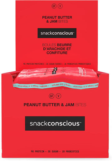 SNACK CONSCIOUS Peanut Butter And Jam Bites 12x45g