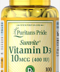 Puritan's Pride Vitamin D3 400 IU 100 tablets