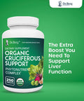Dr. Berg's Organic Cruciferous Support - New Version of Whole Food Vegetable Supplement with 11 Phytonutrient Complex Superfoods - Helps Boost Energy, Immune System and Liver Detox - 250 Tablets