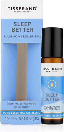 Tisserand Aromatherapy - Sleep Better - Pulse Point Roller - Lavender, Jasmine & Sandalwood Essential Oils - 100% Natural Pure Essential Oils - 10Ml