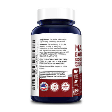 NusaPure Magnolia Bark 1800 mg 180 Vegetarian Caps (Non-GMO, Extract 4:1 & Gluten-Free)