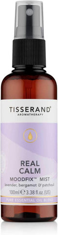 Tisserand Aromatherapy - Real Calm Moodfix Mist - 100% Pure Essential Oil - Lavender, Bergamot, And Patchouli - Calming Aromatherapy - 100Ml
