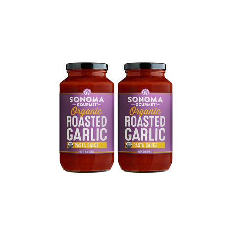 Sonoma Gourmet Seven Veggie Pasta Sauce | Vegan, USDA Organic, Non-GMO, Gluten-Free and No Sugar Added | Made With Fresh Ingredients | 25 Ounce Jars (Pack of 4)