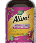 Nature'S Way Alive! Women S 50+ Daily Gummy Multivitamins, Supports Multiple Body Systems*, Supports Healthy Heart, Brain & Bones,* B-Vitamins, Mixed Berry Flavored, 150 Gummies (Packaging May Vary)