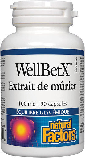 Natural Factors WellBetX Mulberry Extract Herbal 90 Capsules