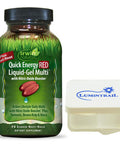 Irwin Naturals Liquid-Gel Multi with Nitric Oxide Booster Daily Multivitamin, 72 Liquid Softgels Bundle with a Lumintrail Pill Case