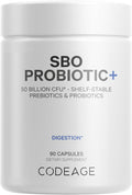 Codeage SBO Probiotics 50 Billion CFUs Per Serving Multi Strain Soil Based Organisms Blend and Organic Fermented Botanical Blend Shelf-Stable 90 Capsules