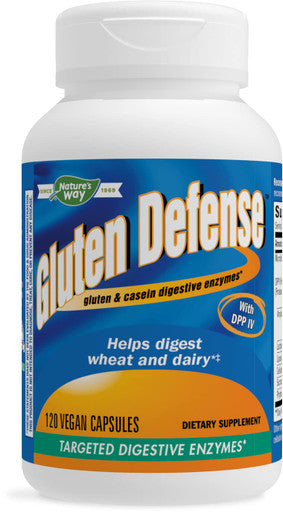 Nature's Way Gluten Defense, Gluten & Casein Digestive Enyzmes, 621 mg per serving, 120 Capsules