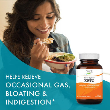 Real-ZymesÃƒâ€šÃ¢â€žÂ¢ Keto Digestive Enzymes Supplement with Probiotics for Better Digestion - Natural Support for Relief of Bloating, Gas, Belching, Diarrhea, Constipation, IBS, etc. - 90 Caps