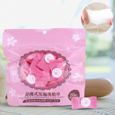 Compressed Towel, Disposable Non-Woven Fabric Compressed Mini Towel Face Cleaning Cloth for Travel,Tablet Towel Coin Tissue for Office, Restaurants, etc(100pcs)