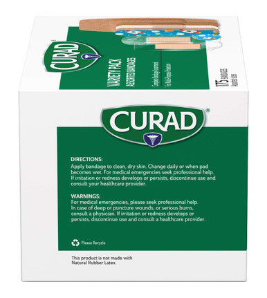 Curad Family Bandage Variety Pack 4 Styles Included; Waterproof Galaxy Flex-Fabric Heavy Duty 175 Bandages