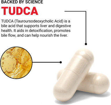 Force Factor TUDCA Liver Support Supplement Powerful Bile Salt for Gallbladder Health and Liver Health Tauroursodeoxycholic Acid Clinical Dose Vegan Friendly Non-GMO 60 Vegetable Capsules