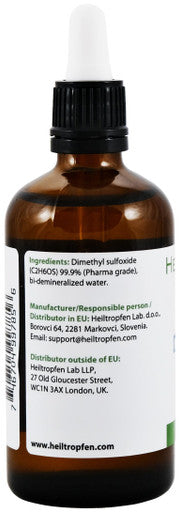 Heiltropfen 70% DMSO - Pharmaceutical Grade Ingredients | Dimethyl sulfoxide Liquid 3.4 Oz - 100 ml | High Purity | Low Odor | DMSO Liquid 70/30