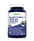 NusaPure Black Currant Oil 1070mg GLA 15% 180 Caps (Non-GMO & ) Hexane Free