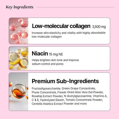 BB LAB Collagen Tangle Up Jelly Stick Green Grape Flavor 3,500mg Low Molecular Fish Collagen Inner Beauty with 20 Functional Ingredients Chewy Texture 20g x 14 Sticks