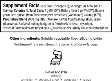 Isagenix Immune Shake Booster - Supports Healthy Immune Function w/Wellmune Beta-Glucans & Mushroom Blend - Unflavored Powder for Easy Mixing - Good Source of Fiber - No Artificial Ingredients 28 Servings