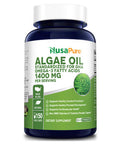 Omega 3 - Algae Oil 1400mg 150 Vegetarian Powder Capsules (Non-GMO & )