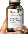 AlgaeCal - Strontium Boost Natural Calcium Supplement for Bone Density Increase Strontium Citrate 680 mg Easy to Swallow for Bone Health & Bone Strength Gluten-Free - 60 Veggie Caps- Made in USA