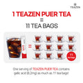 Teazen Puer Tea Drink Mix Extract Powder of Fermented Pu-erh Tea Hot or Iced Herbal Tea Dietary Fiber and Detox 10 Sticks 0.63oz