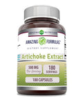 Amazing Formulas Artichoke Extract Supplement | Cynara Scolymus Leaf Capsules| 500 Mg | 180 Capsules | Non-Gmo | Gluten Free | Made In Usa