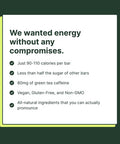 Verb Energy - Blueberry Crisp Caffeinated Snack Bars - 110-Calorie Energy Bar - Keto Friendly Nutrition Bars - Vegan Snacks - Gluten With Organic Green Tea, 26G (Pack Of 16)